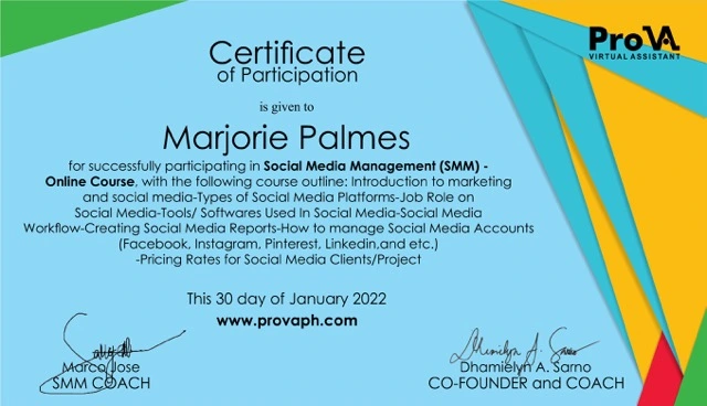 Social media management training